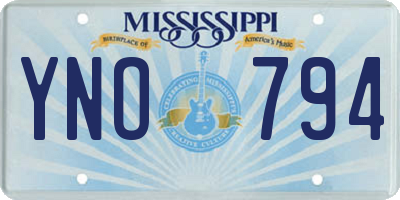 MS license plate YNO794
