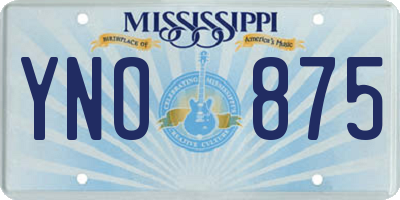 MS license plate YNO875
