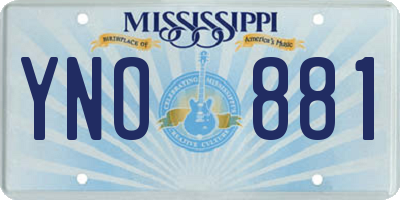 MS license plate YNO881