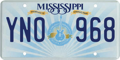 MS license plate YNO968
