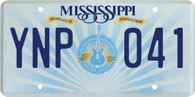 MS license plate YNP041