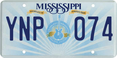 MS license plate YNP074