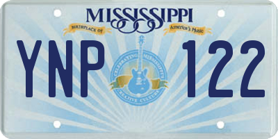 MS license plate YNP122