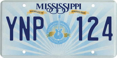 MS license plate YNP124