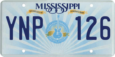 MS license plate YNP126