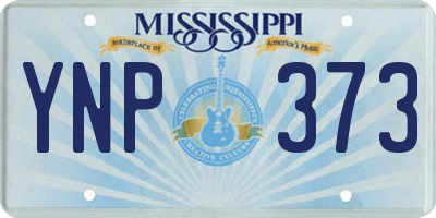 MS license plate YNP373