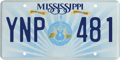 MS license plate YNP481