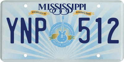 MS license plate YNP512