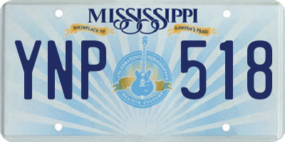 MS license plate YNP518
