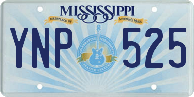 MS license plate YNP525