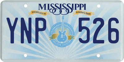 MS license plate YNP526