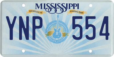 MS license plate YNP554
