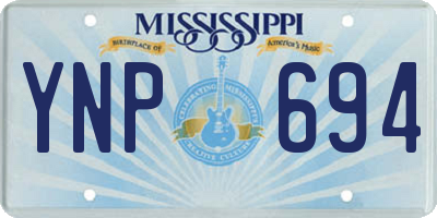 MS license plate YNP694
