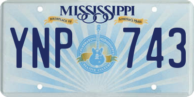 MS license plate YNP743