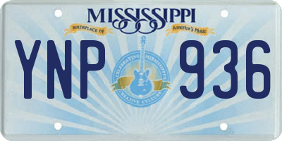 MS license plate YNP936
