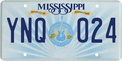 MS license plate YNQ024