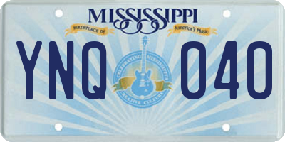 MS license plate YNQ040
