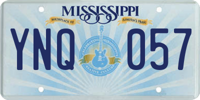 MS license plate YNQ057