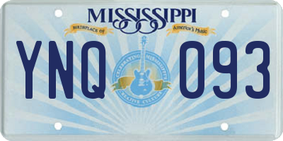 MS license plate YNQ093