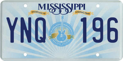 MS license plate YNQ196