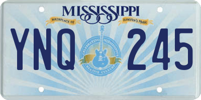 MS license plate YNQ245
