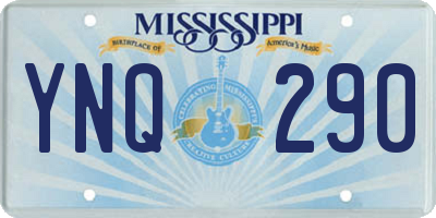 MS license plate YNQ290