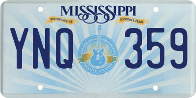 MS license plate YNQ359