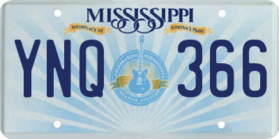 MS license plate YNQ366