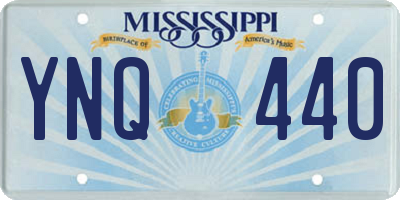 MS license plate YNQ440