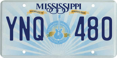 MS license plate YNQ480
