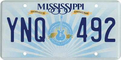 MS license plate YNQ492