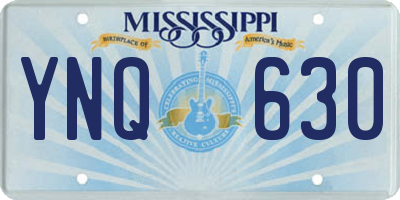 MS license plate YNQ630