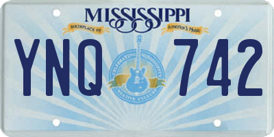 MS license plate YNQ742