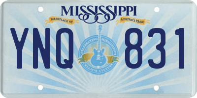 MS license plate YNQ831