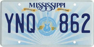 MS license plate YNQ862