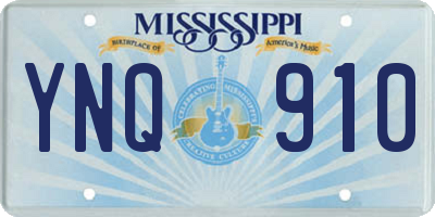 MS license plate YNQ910