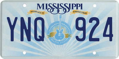 MS license plate YNQ924