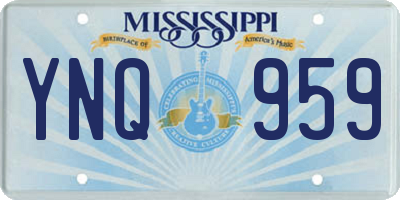 MS license plate YNQ959