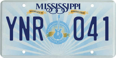 MS license plate YNR041