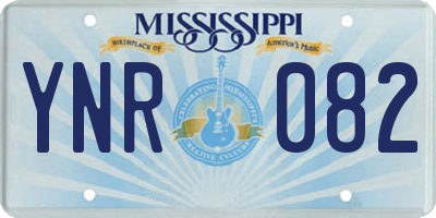 MS license plate YNR082