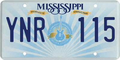 MS license plate YNR115