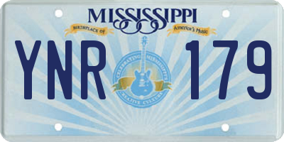 MS license plate YNR179