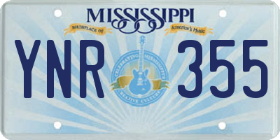 MS license plate YNR355