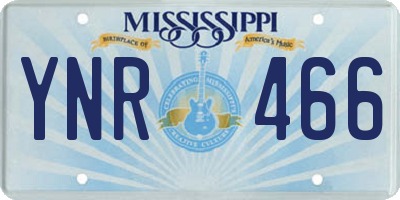MS license plate YNR466