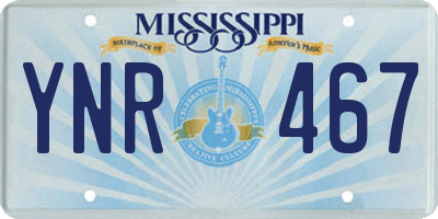 MS license plate YNR467