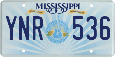MS license plate YNR536