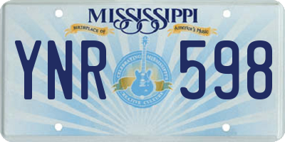MS license plate YNR598