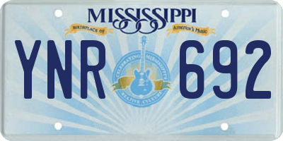MS license plate YNR692