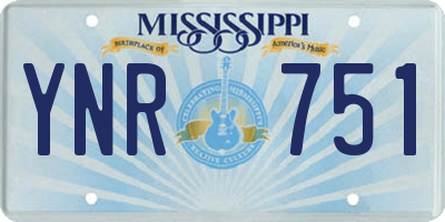 MS license plate YNR751