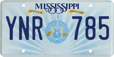 MS license plate YNR785